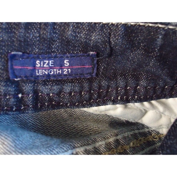 Vigoss The Dublin Capris Juniors 5x21" Low Rise Med Wash Stretch Heavy Stitching - Picture 5 of 10